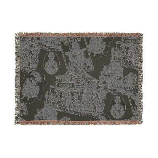 Old West Print - Cozy Woven Blanket for Home Decor, Artistic Throw, Warm Gift for Holidays, Soft Couch Cover, Vintage-Inspired Design, Perfect for Relaxing