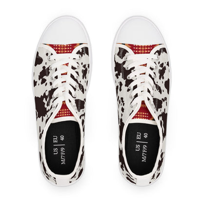 Touch of Aztec Stylish Women's Cow Print Sneakers | Trendy Footwear for Casual Outings, Gifts, Everyday Wear, Fashion Statement