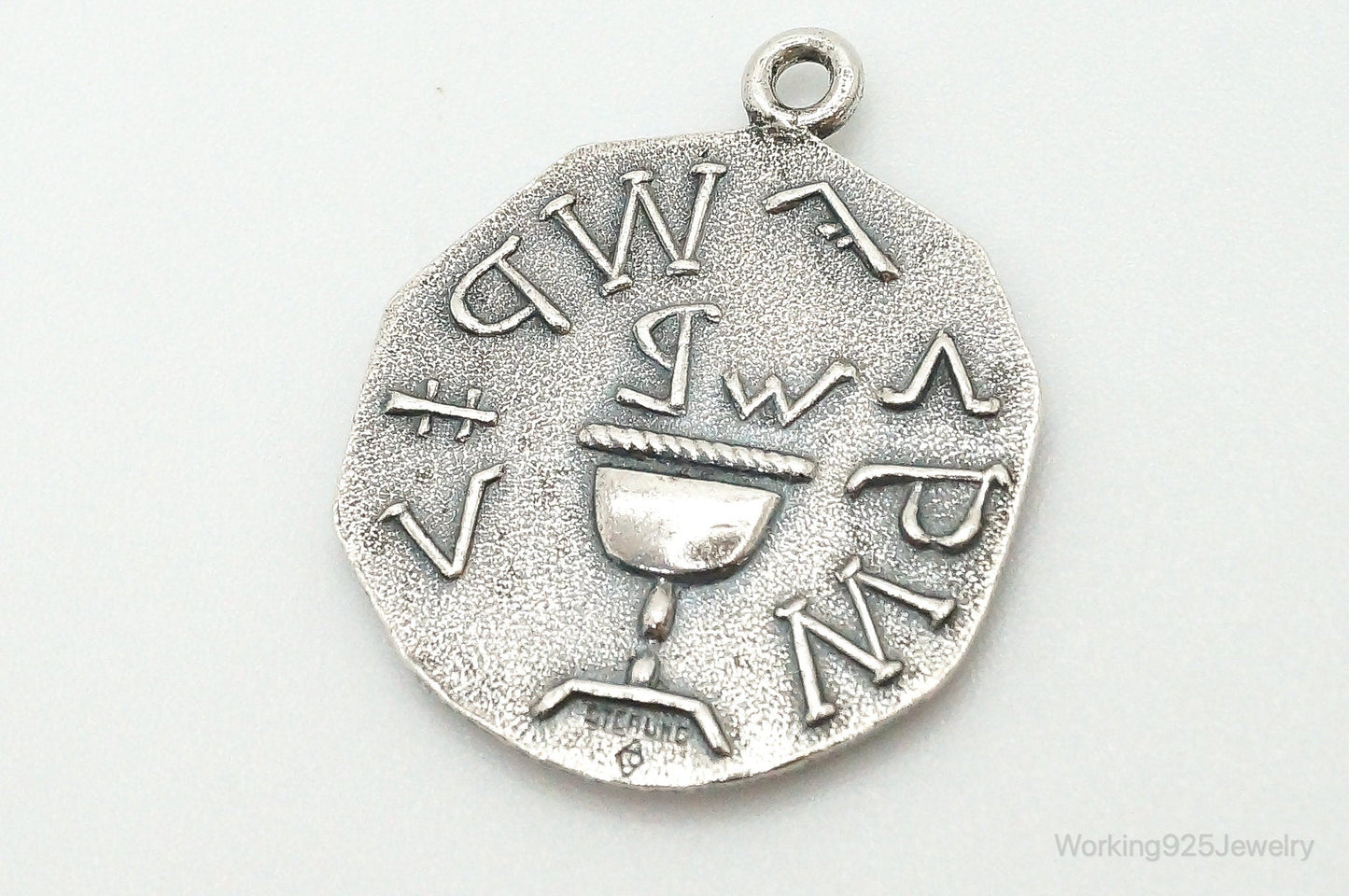 Vintage Acacia Chapter 195 Cincinnati Ohio Sterling Silver Medallion Pendant