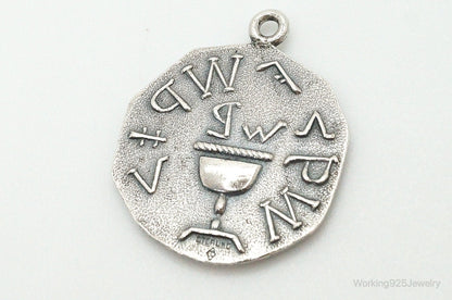 Vintage Acacia Chapter 195 Cincinnati Ohio Sterling Silver Medallion Pendant