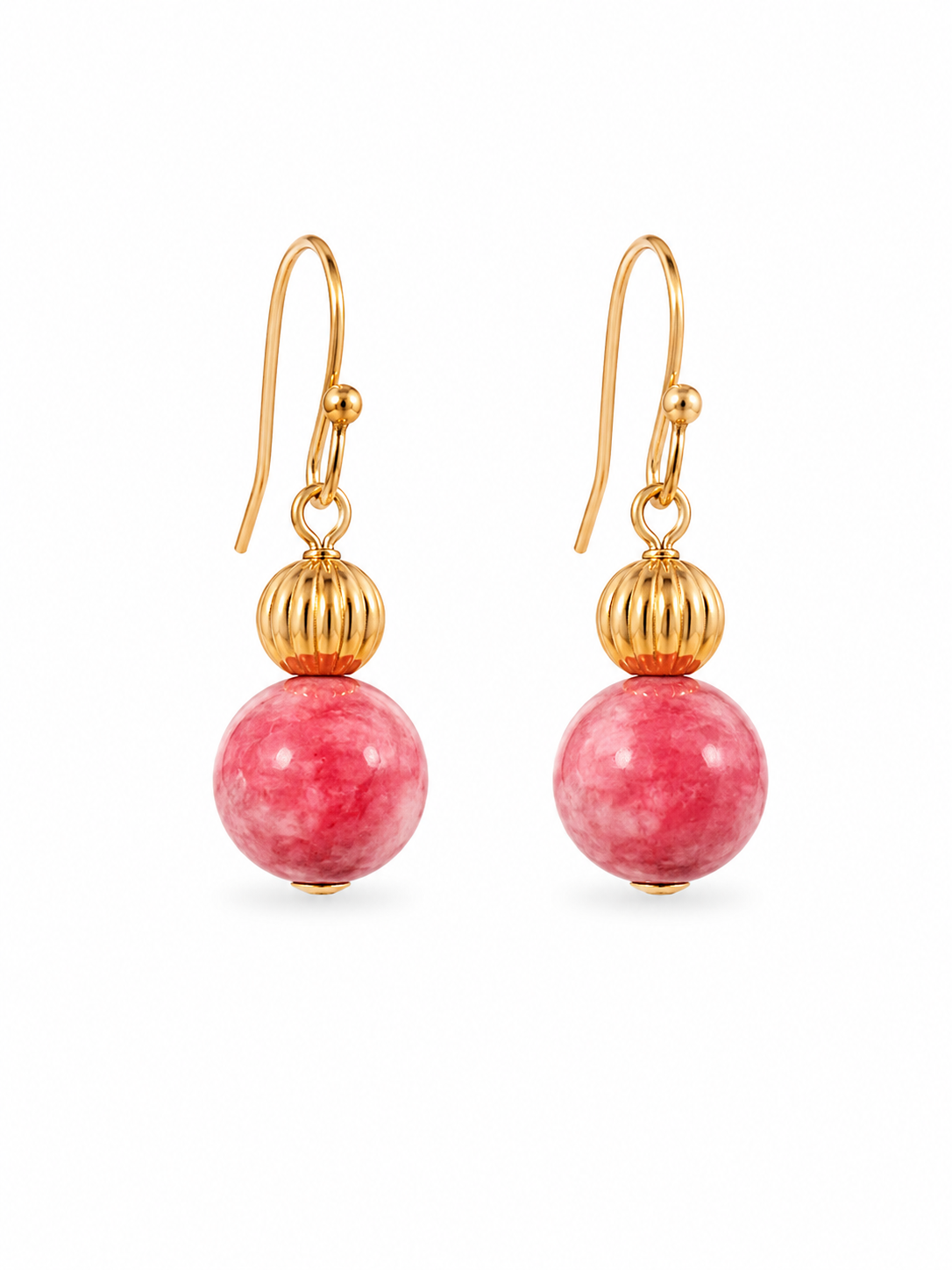 Pink Jade Glow Earrings