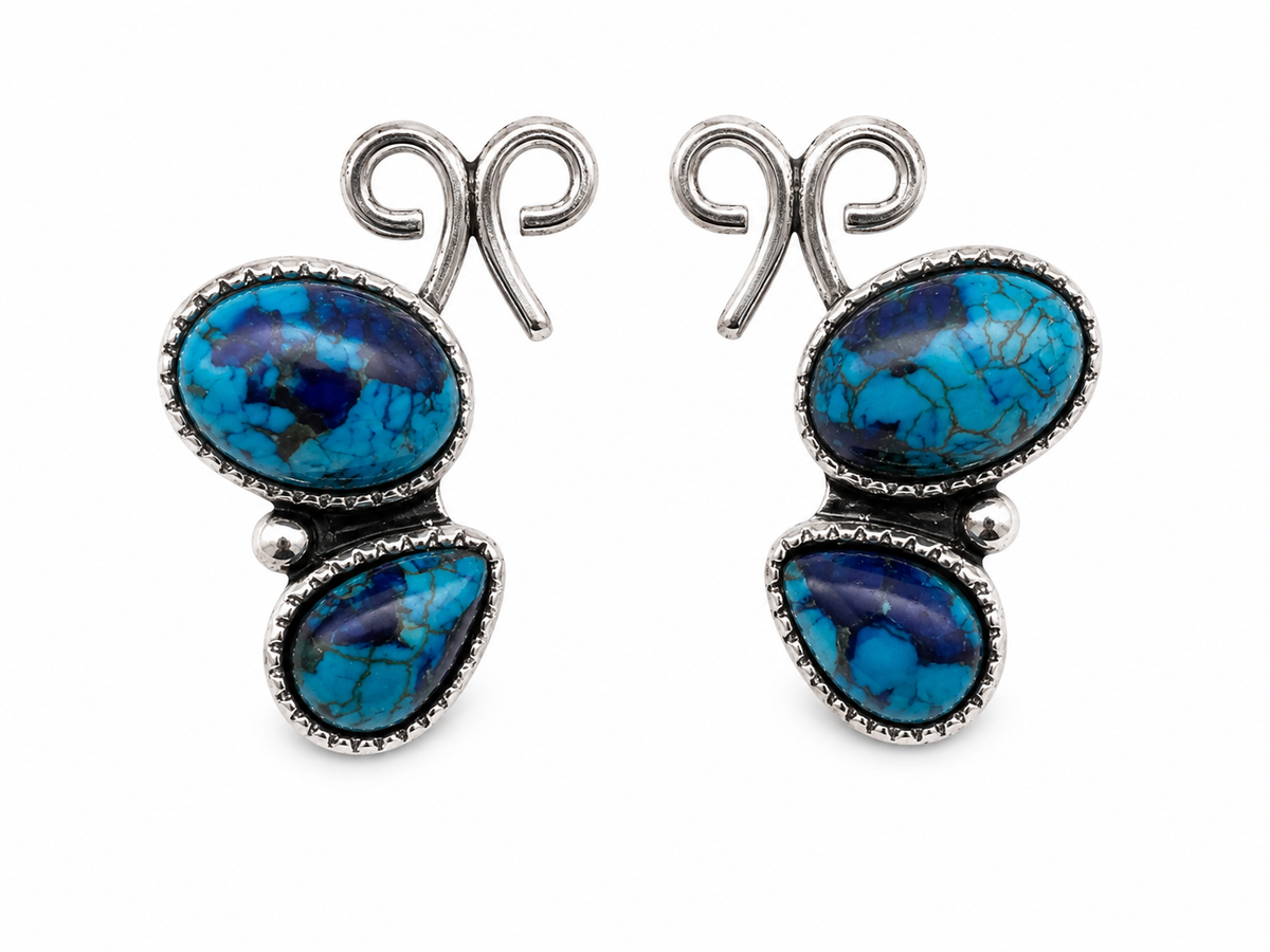 Gem Illusions Butterfly Turquoise Earrings