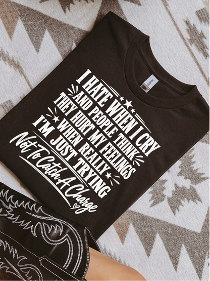 Not to Catch a Charge Funny Graphic Tee