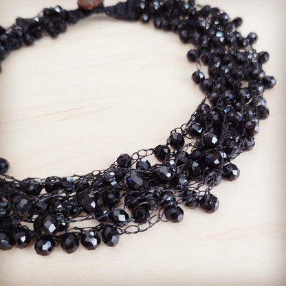 **Noir Cluster Statement Choker 257mf