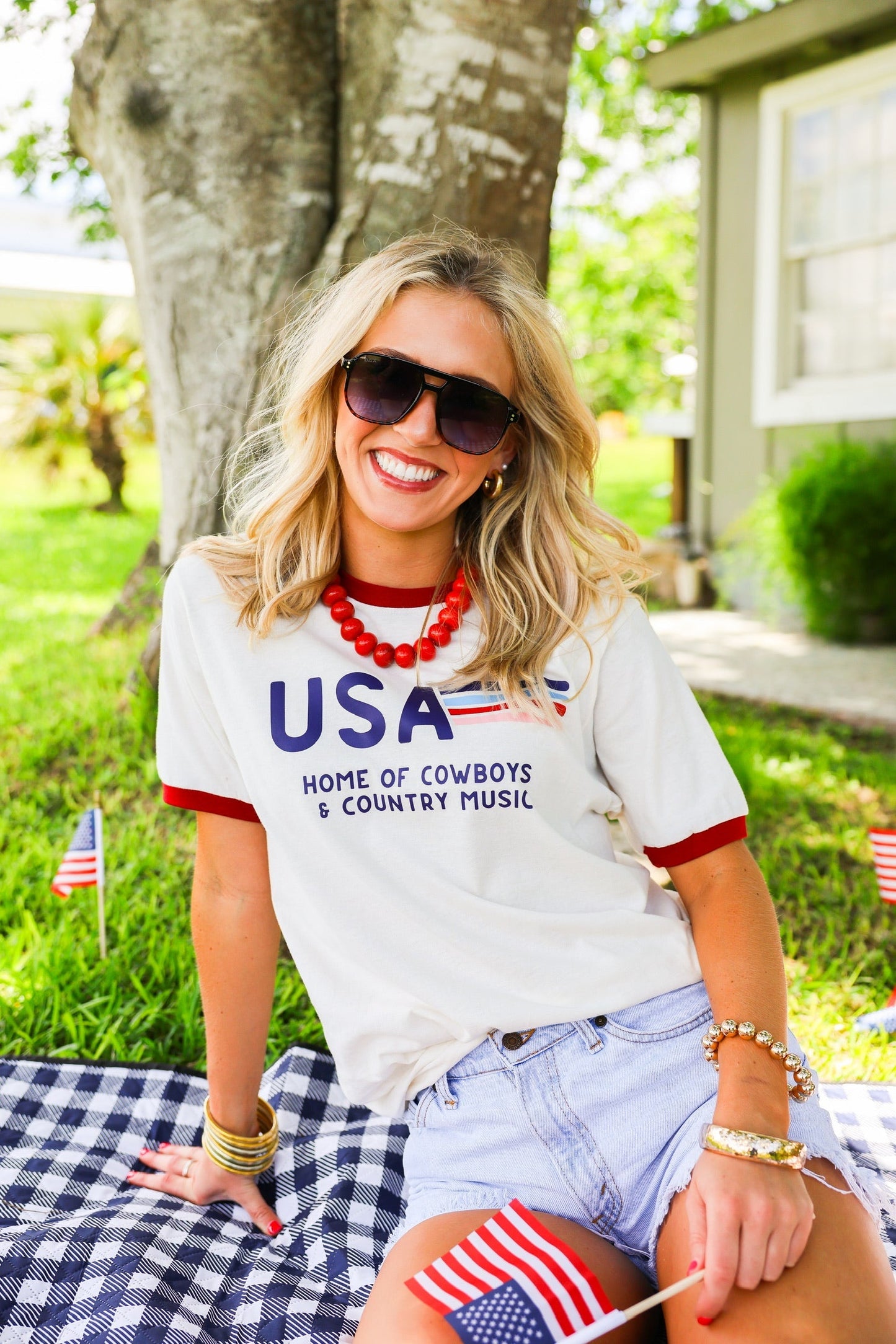 USA HOME OF THE COWBOYS TEE
