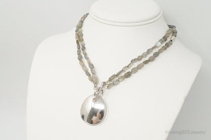 Designer RLM Studios Robert Lee Morris Labradorite Sterling Silver Necklace