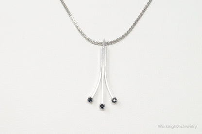 Vintage Designer Avon Sapphire Sterling Silver Necklace