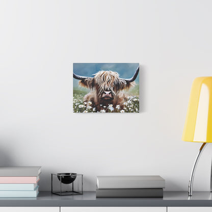 Highland Cow Decor Canvas Wall Art