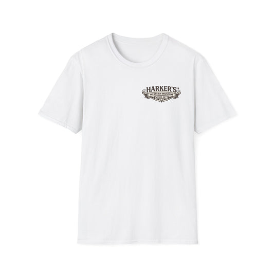 Harker's Western Museum Unisex T-Shirt — Harker's Vintage Chest Patch Style Tee