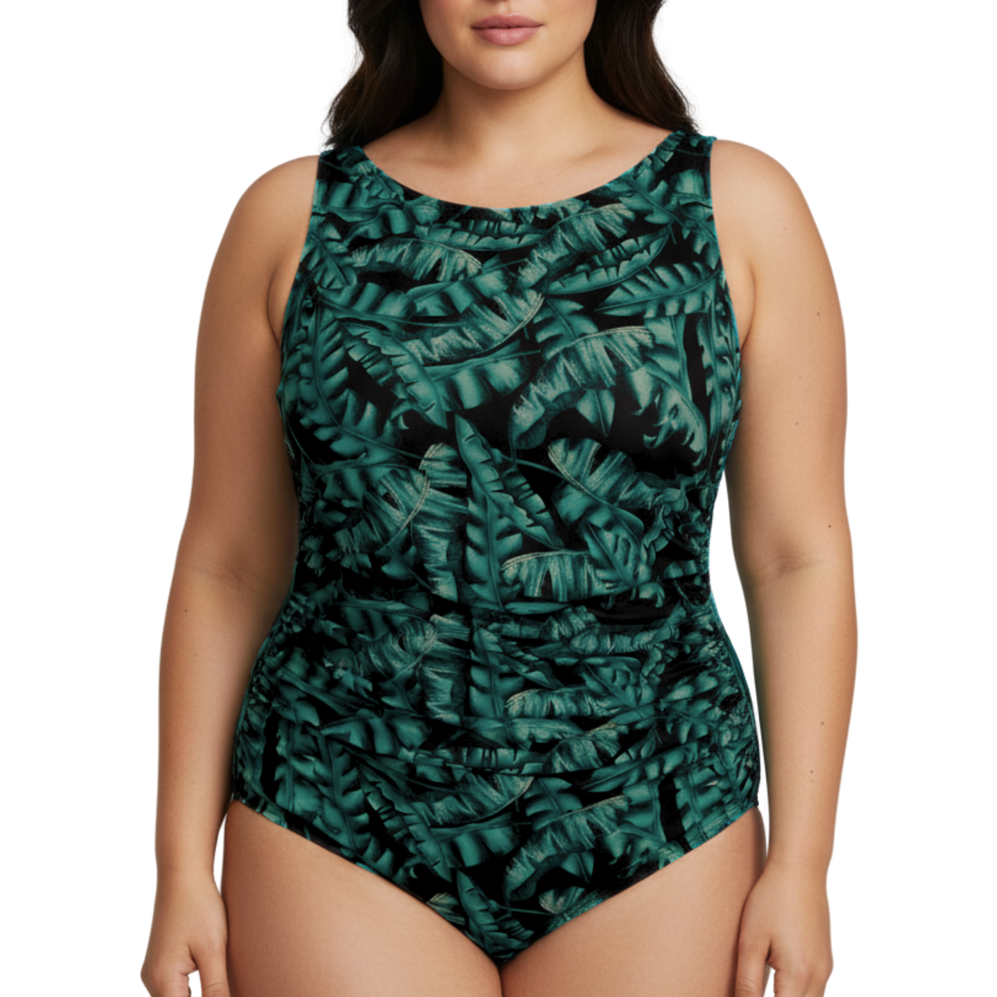InstantFigure Tropical State High-Neck One-Piece Swimsuit 90591P