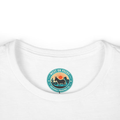 Western Cowgirl Riding Bucking Bronco T-Shirt — Vintage Rodeo Graphic Tee for Women