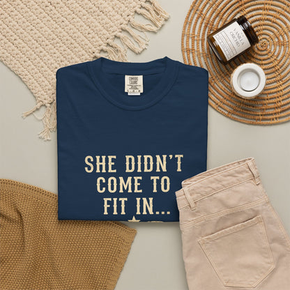 She Came to Stir Up Dust T‑Shirt — Western Inspirational Graphic Tee