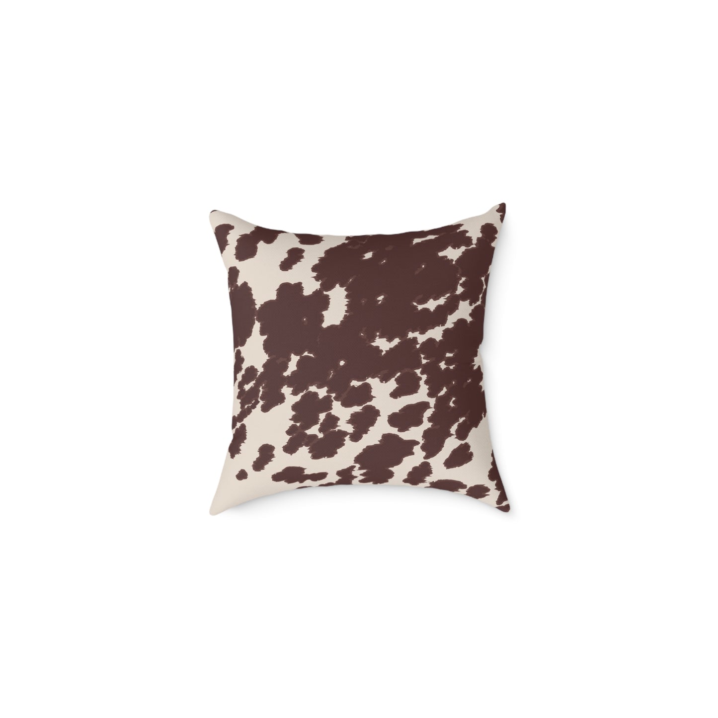 Cowgirl Western Throw Pillow — Cowhide Pattern Square Accent Pillow