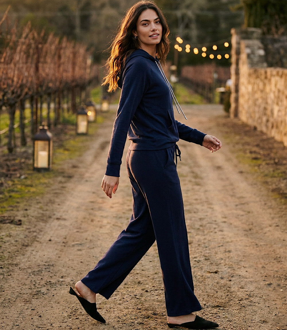Petite Size Drawstring Pintuck Sweatpants