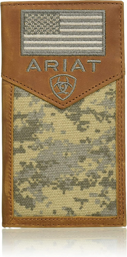 Ariat Camo USA Flag (Green) - Men's Rodeo Wallet