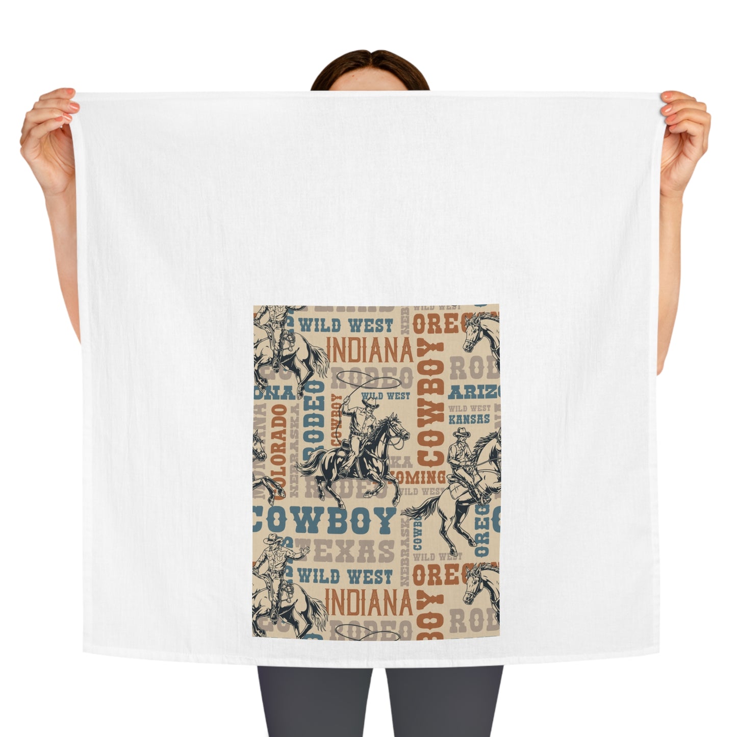 Wild West Cowboy Tea Towel
