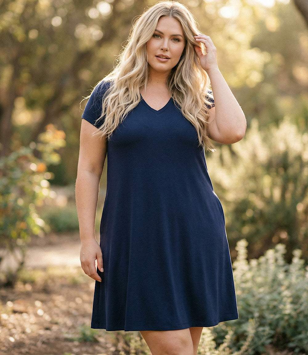 Plus Size Quinn V-Neck Pocket Dress
