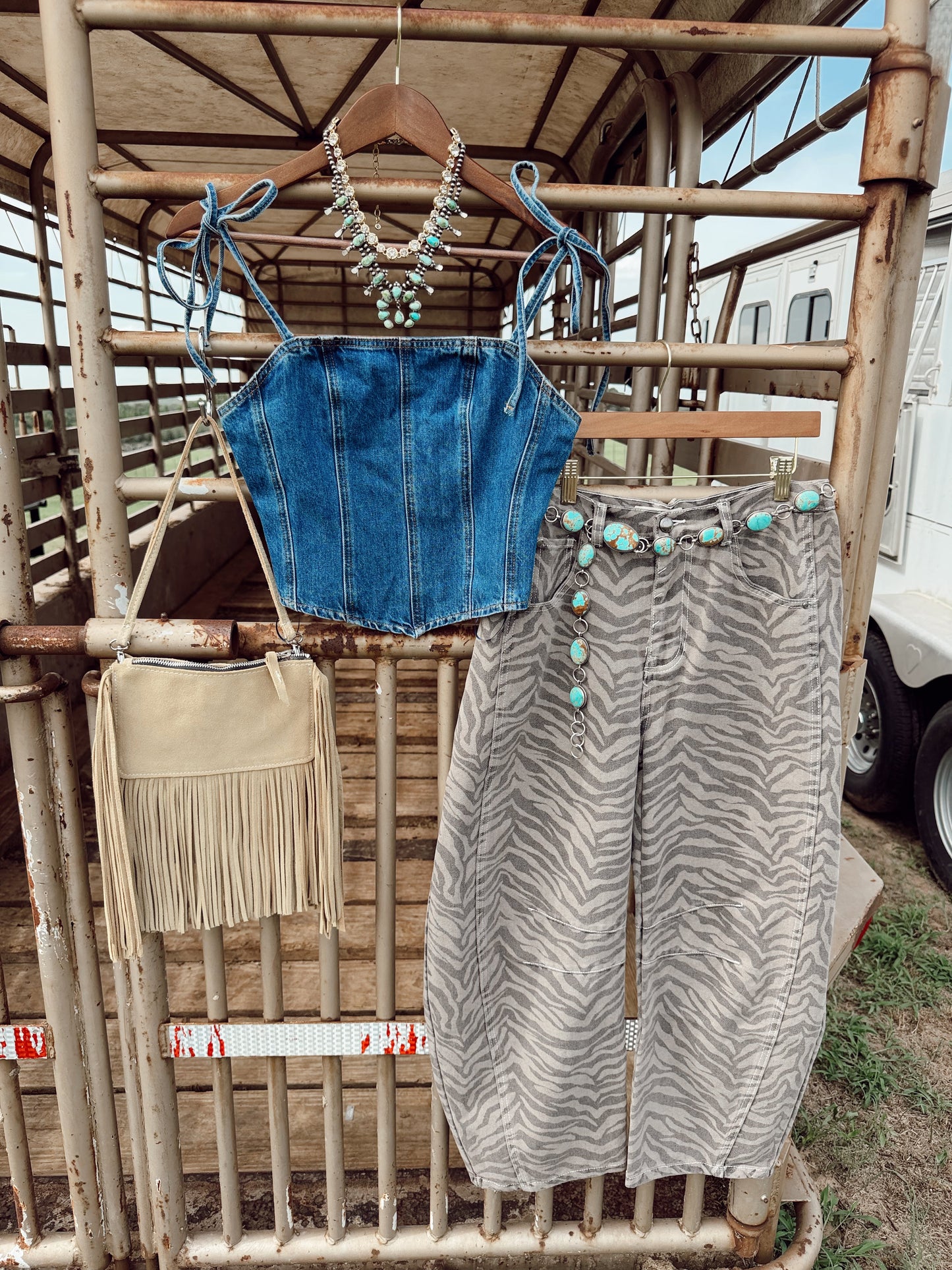The Dumas Denim Corset Top