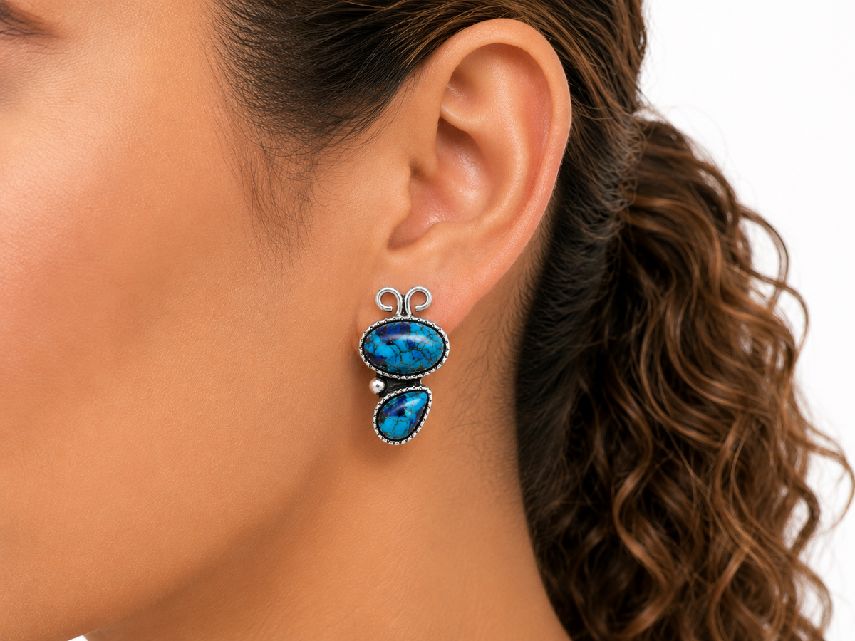 Gem Illusions Butterfly Turquoise Earrings