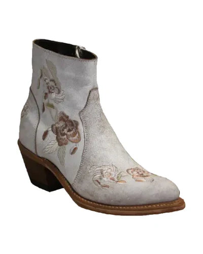Abilene Birch - Women's Leather Cowgirl Booties