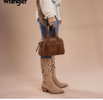Wrangler Whipstitch Collection Satchel/Crossbody Bag-Multiple Colors