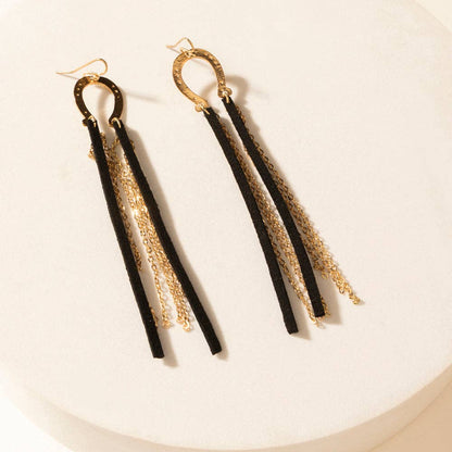 Moonshine Dangle Earrings in Brass Glow: Brass Glow