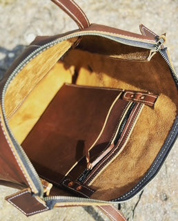 Custom Leather Zippered Purse