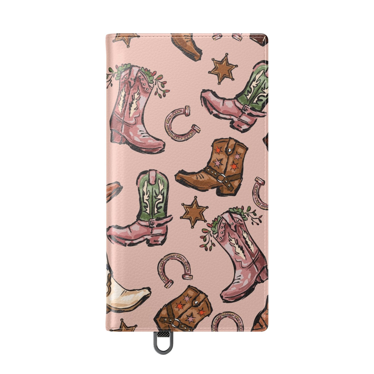 Western Boots Flip Wallet Phone Cases Pink