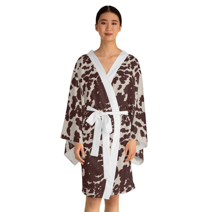 Western Cozy Animal Print Kimono Robe, Stylish Loungewear, Relaxing Home Attire, Perfect for Gifting, Versatile Fashion Statement
