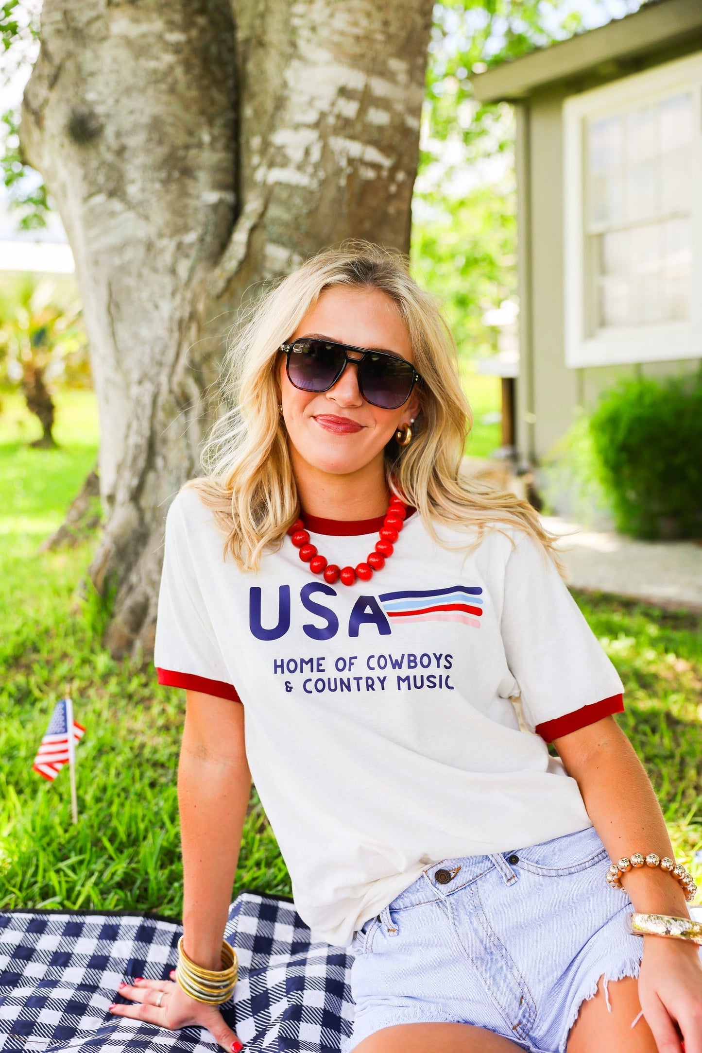 USA HOME OF THE COWBOYS TEE