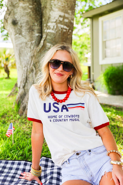 USA HOME OF THE COWBOYS TEE