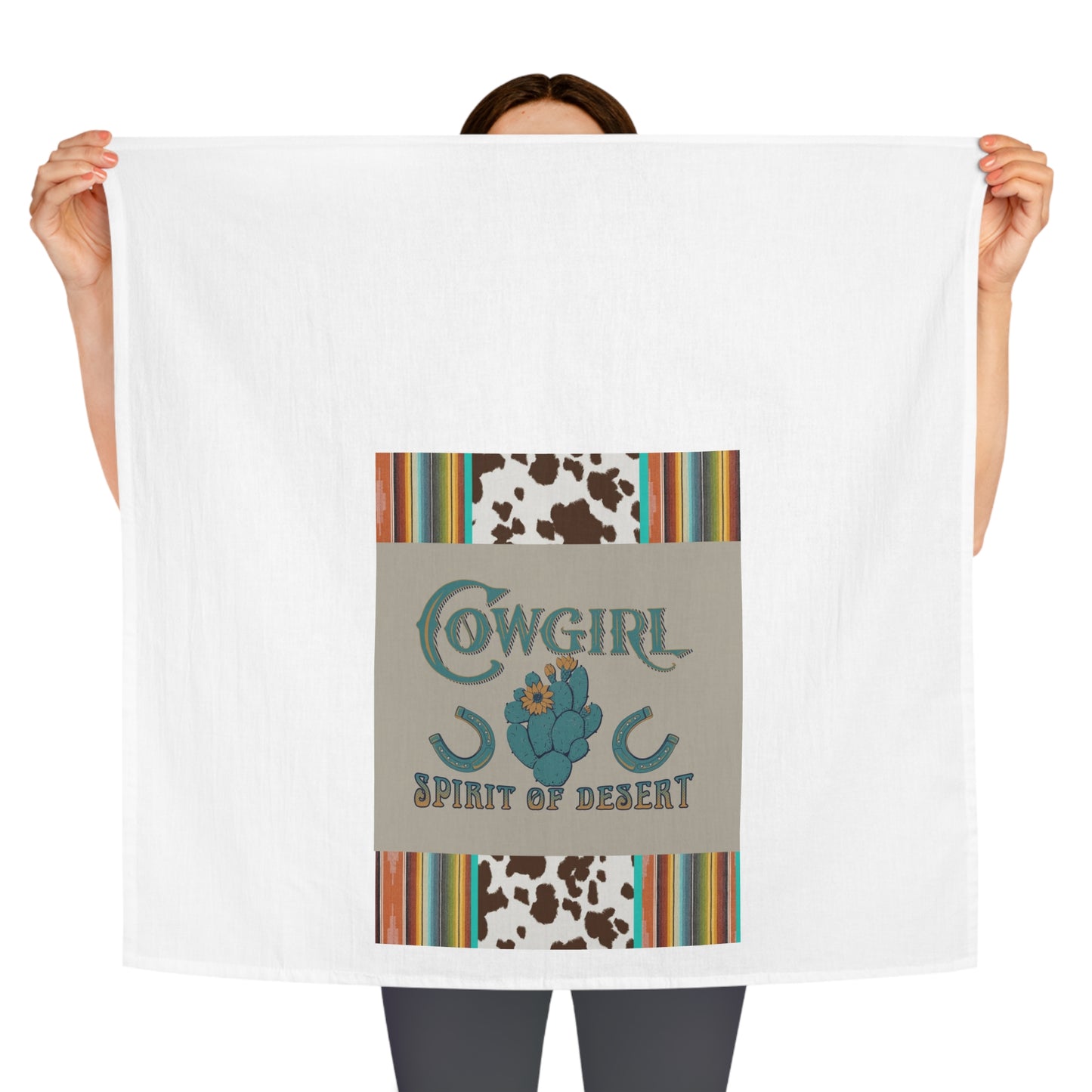 Cowgirl Spirit of Desert Tea Towel