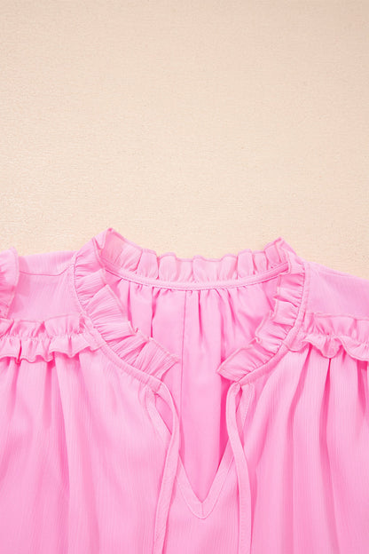Milena Ruffle Short Sleeve PLUS Blouse