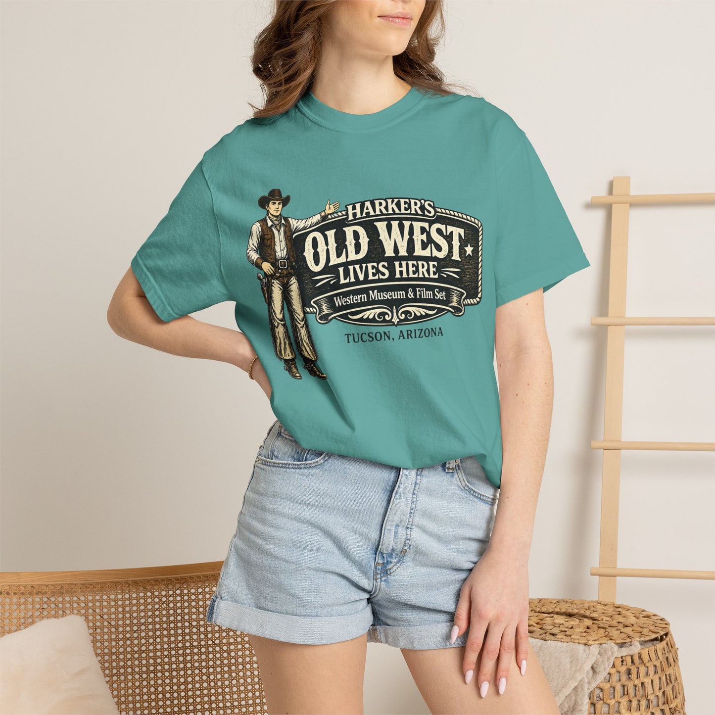 Harker's Old West Lives Here T-Shirt — Vintage Cowboy Tucson Arizona Tee