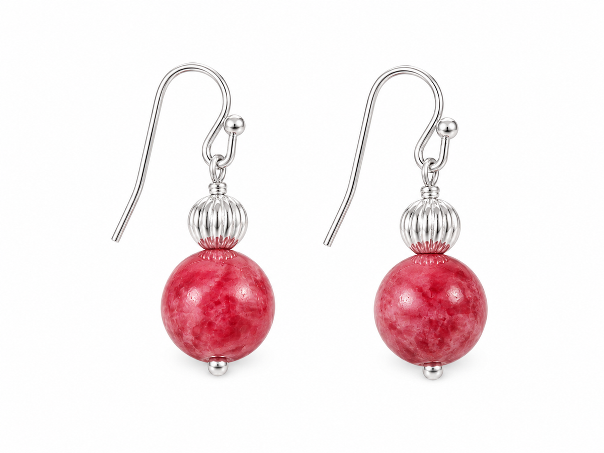Pink Jade Glow Earrings