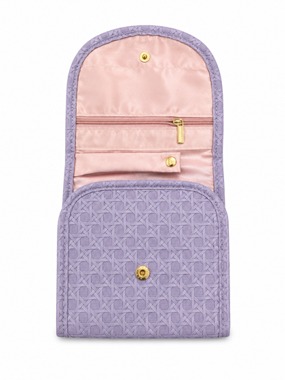 ⸻  Lavender Woven Travel Jewelry Organizer