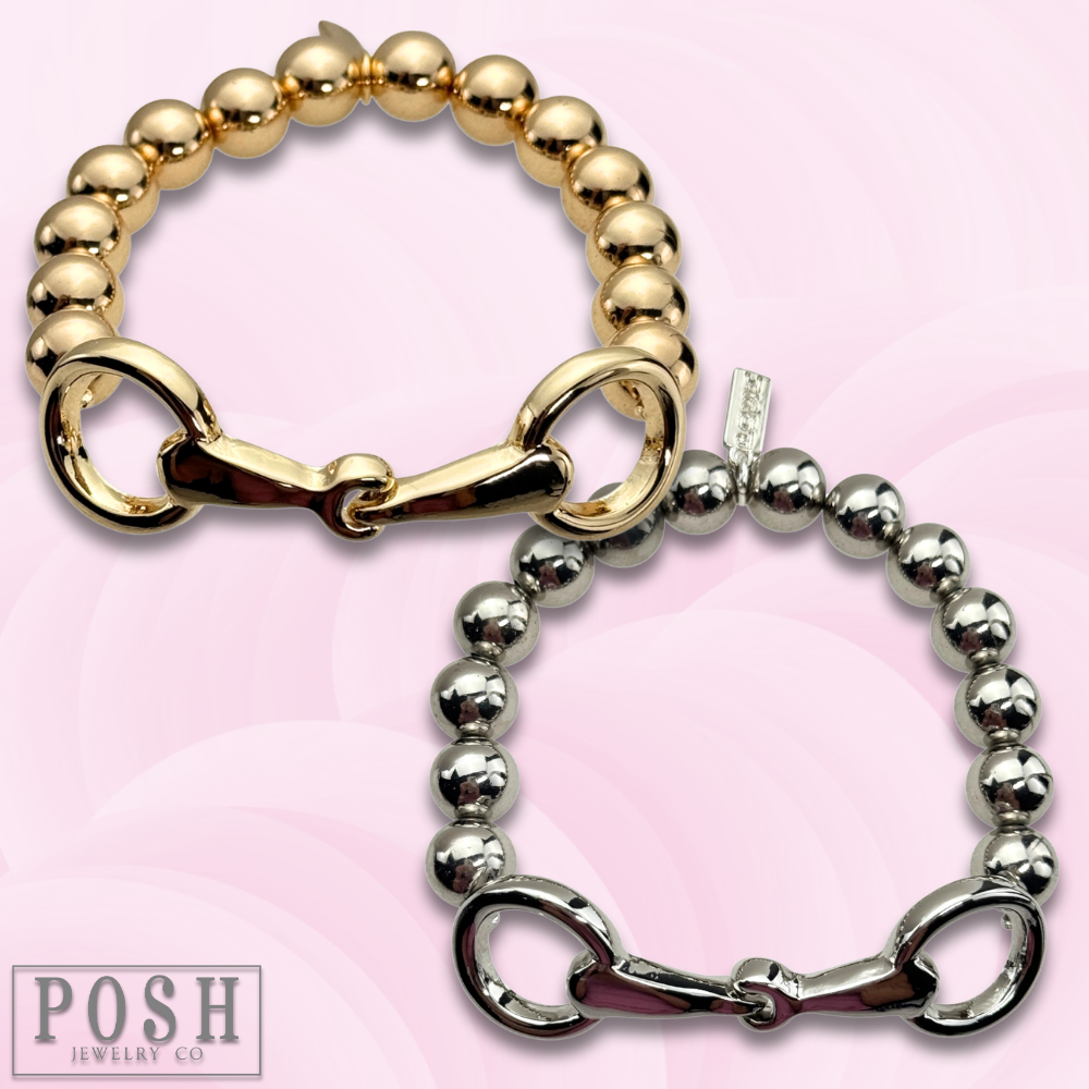 Equestrian charm beaded bracelet