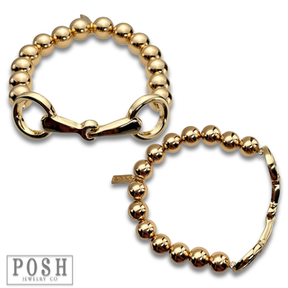 Equestrian charm beaded bracelet