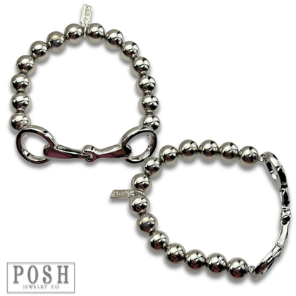Equestrian charm beaded bracelet