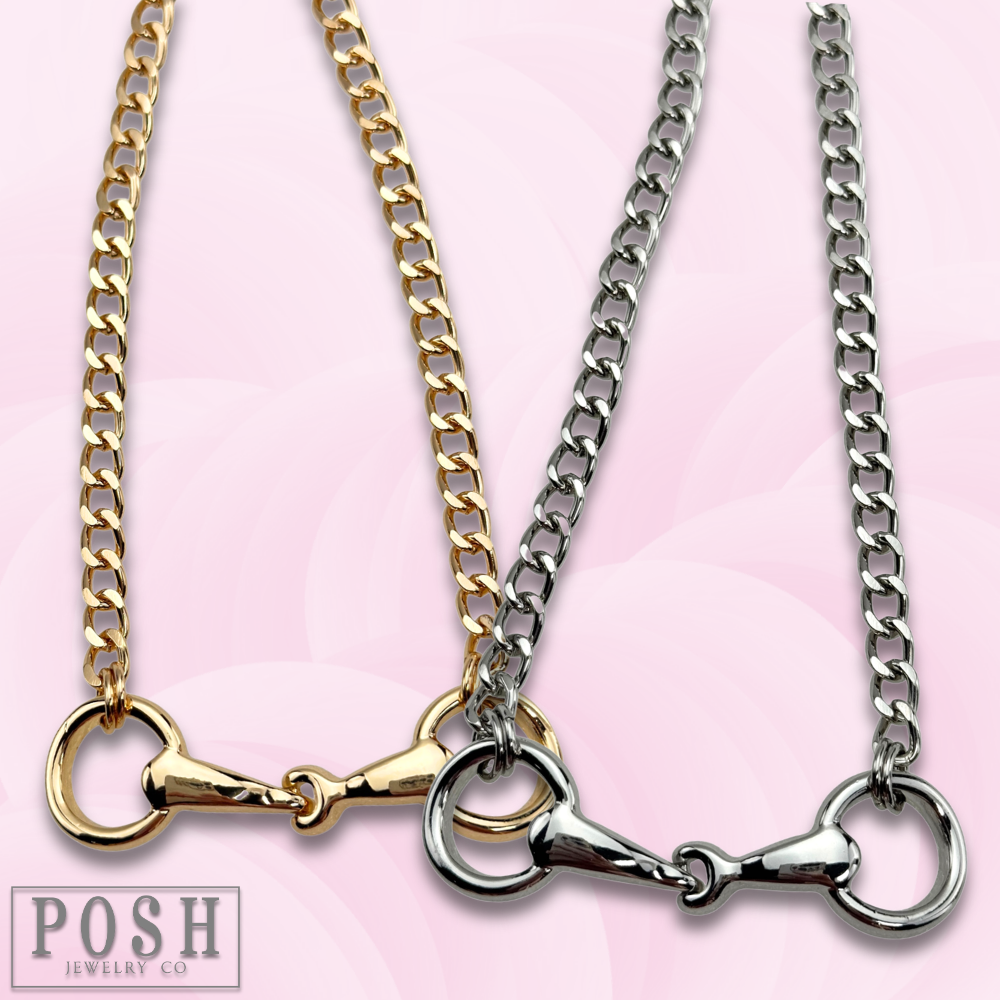 Equestrian snaffle choker necklace