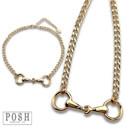 Equestrian snaffle choker necklace