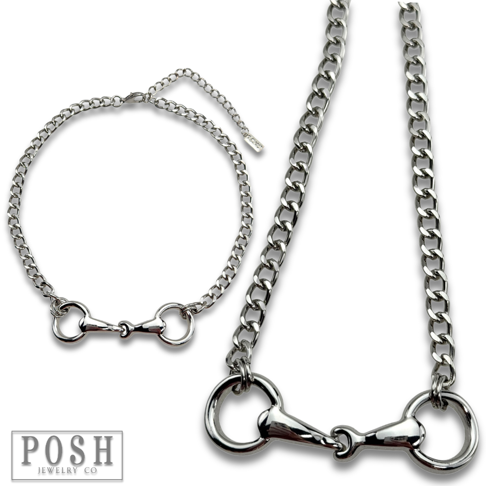 Equestrian snaffle choker necklace