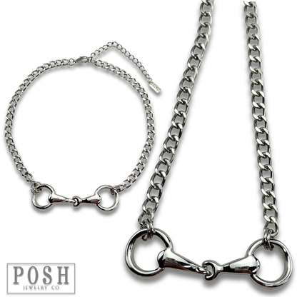 Equestrian snaffle choker necklace