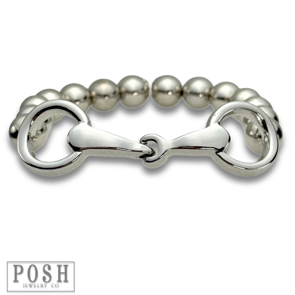 Equestrian charm beaded bracelet