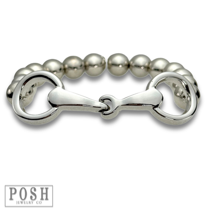 Equestrian charm beaded bracelet