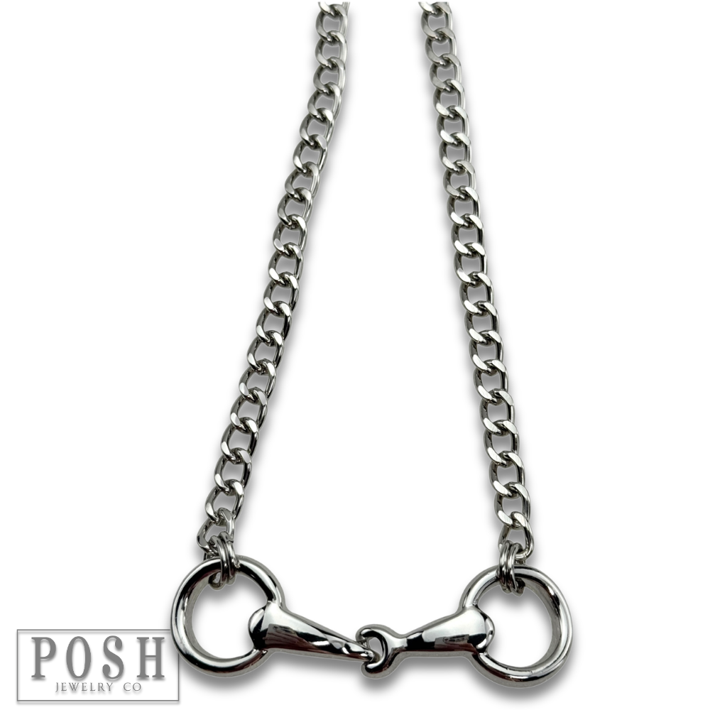 Equestrian snaffle choker necklace