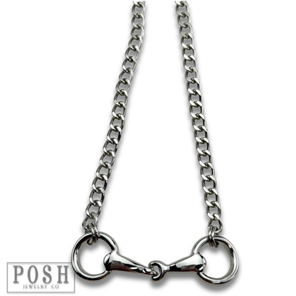 Equestrian snaffle choker necklace