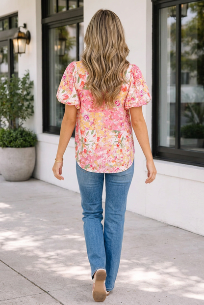Katherine Sleeve Floral Blouse
