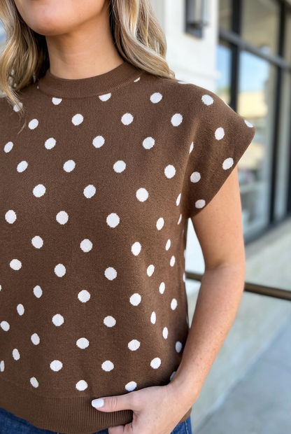Kailyn Sleeve Polka Dot Sweater