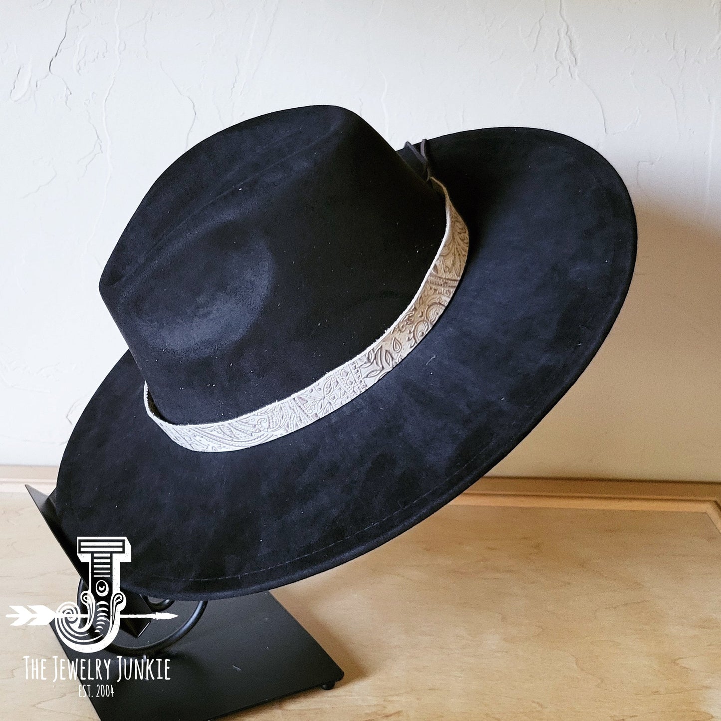 **Oyster Paisley Turquoise Embossed Leather Hat Band Only 950n